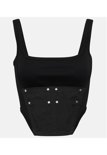 Top a corsetto Workwear in cotone