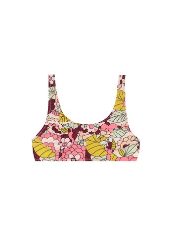 Top bikini a stampa floreale