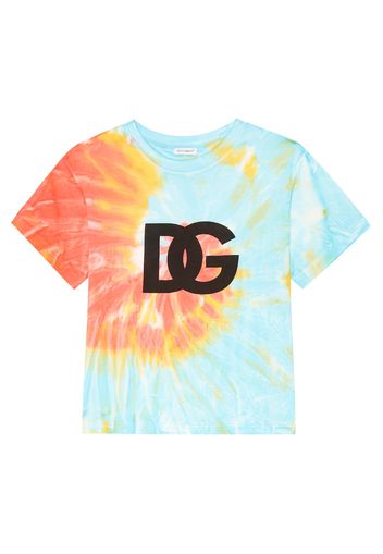 T-shirt in jersey di cotone tie-dye