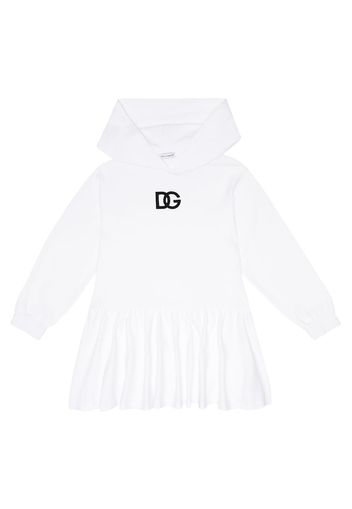 DG cotton-blend hooded dress