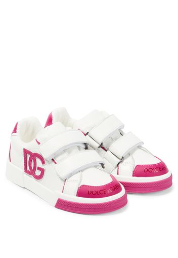 Sneakers in pelle con logo