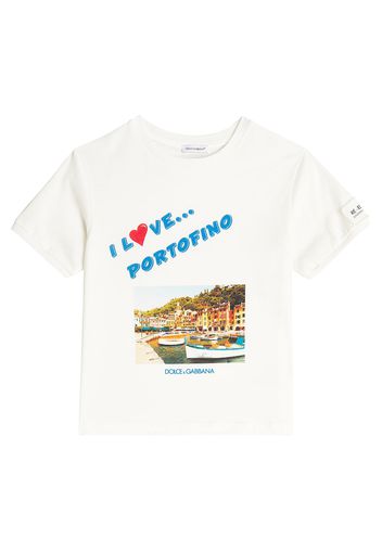 T-shirt in jersey di cotone con stampa