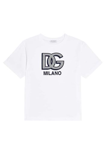 T-shirt in jersey di cotone con logo