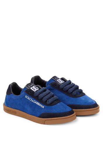 Sneakers in suede con logo