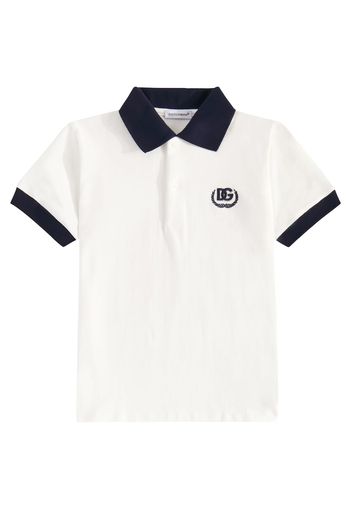 Polo in piqué di cotone DG