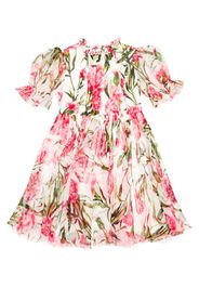 Floral silk dress