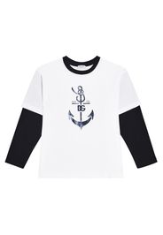 T-shirt in jersey di cotone con stampa