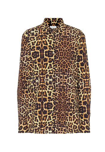 Camicia a stampa leopardo in cotone