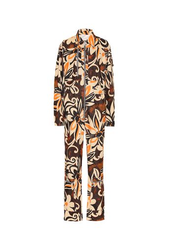 Jumpsuit a stampa floreale in cotone