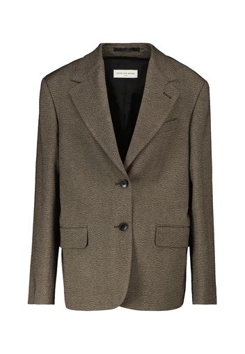 Blazer in twill di misto lana