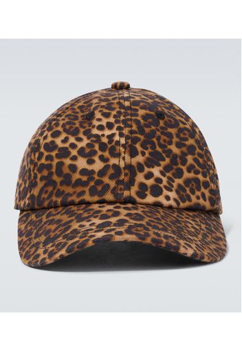 Cappello da baseball in twill leopardato