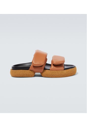 Sandali con platform in pelle