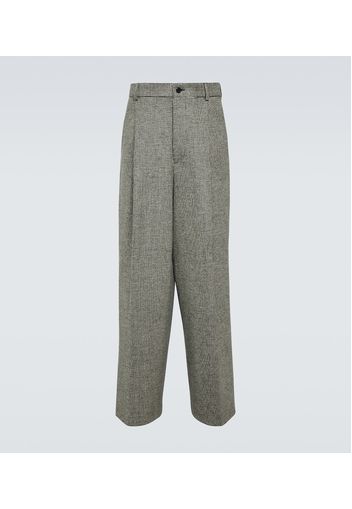 Pantaloni regular in tweed di lana