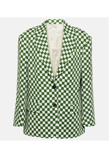 Blazer monopetto a quadri