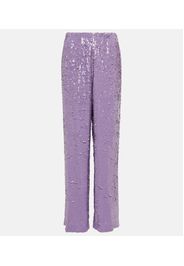 Pantaloni regular con paillettes