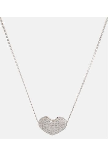 Eéra Collana Heart 18kt in oro bianco con diamanti