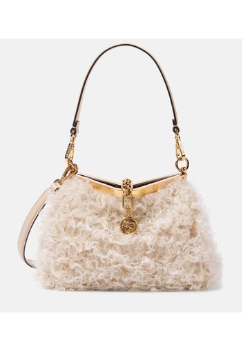 Borsa a spalla Vela in shearling