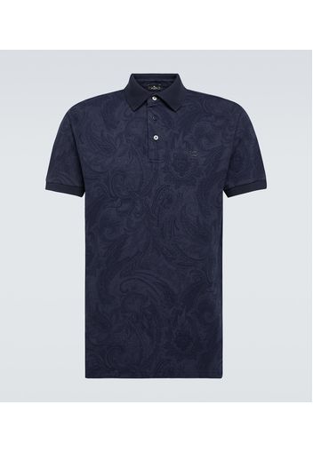 Polo in cotone con stampa paisley