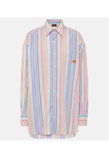 Camicia oversize in cotone a righe