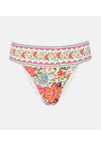 Slip bikini con stampa floreale