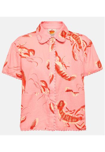 Camicia Lobsters in misto lino