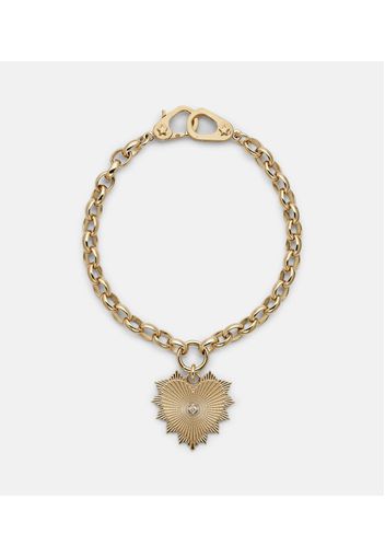 Bracciale Heart Love Medium in oro 18kt con diamanti