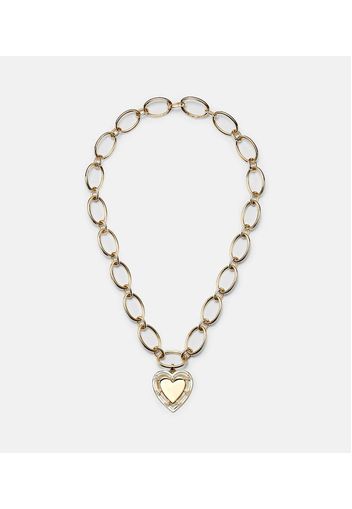 Collana Love Heart Token in oro 18kt con diamanti