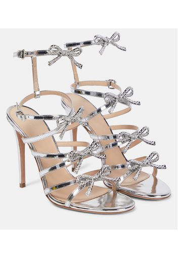 Sandali Silver Love Bow in pelle