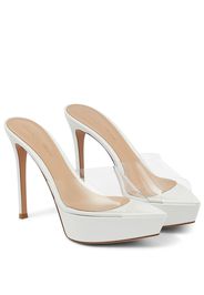 Sandali Betty in pelle e PVC con plateau