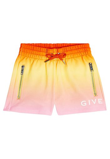 Shorts in jersey di cotone ombré