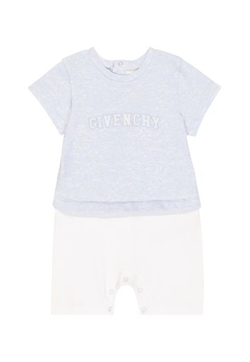 Baby - Jumpsuit corta in cotone con logo