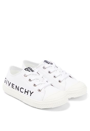 Sneakers basse in canvas con logo