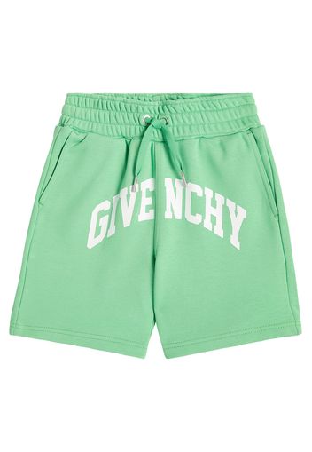 Shorts in jersey di cotone con logo