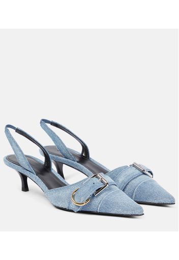 Pumps slingback Voyou in denim