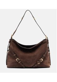 Borsa a spalla Voyou Medium in suede