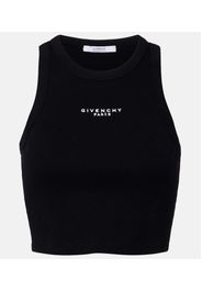 Top cropped in cotone con logo