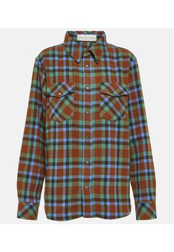 Camicia in tartan di cashmere