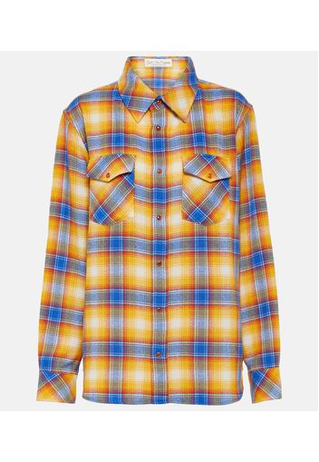 Camicia in tartan di cashmere