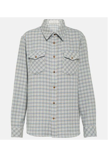 Camicia in tartan di cashmere