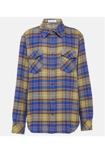 Camicia in tartan di cashmere