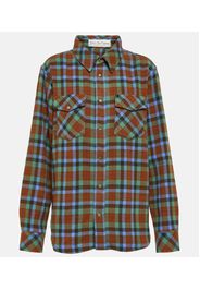 Camicia in tartan di cashmere