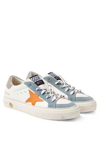 Sneakers May in pelle con suede