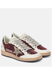 Sneakers Ball Star con glitter e pelle