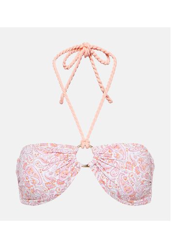 Top bikini Muskmelon Bay con stampa