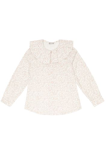 Blusa in cotone con stampa