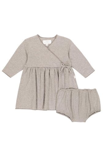 Baby - Abito e culottes in jersey a righe