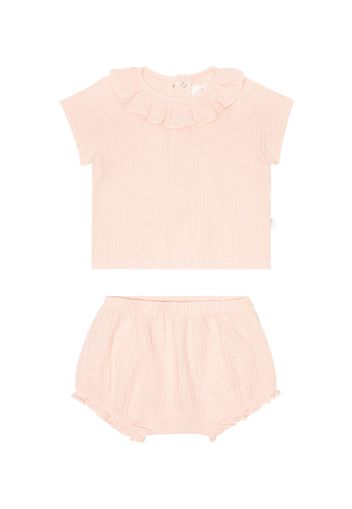 Baby - Set di abito e culottes in cotone