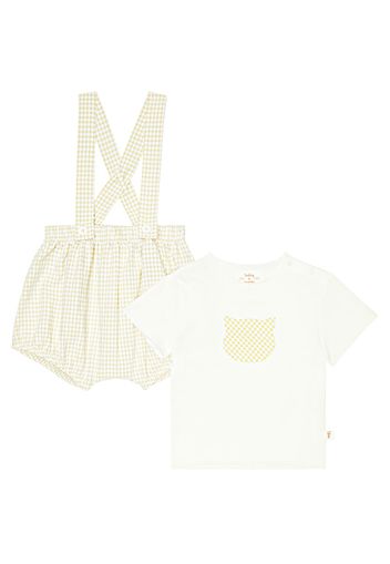 Baby - T-shirt e culottes in cotone a quadri