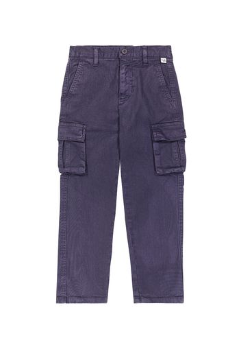 Pantaloni cargo in gabardine di cotone