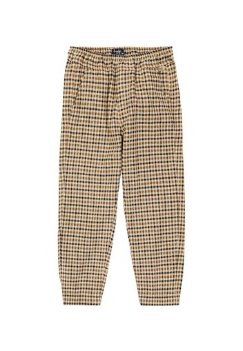 Pantaloni in misto cotone a quadri